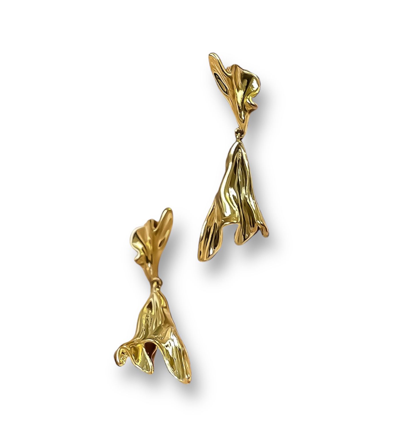 Sophisticated Irregularity: Golden Western Earrings for the Unconventional Spirit